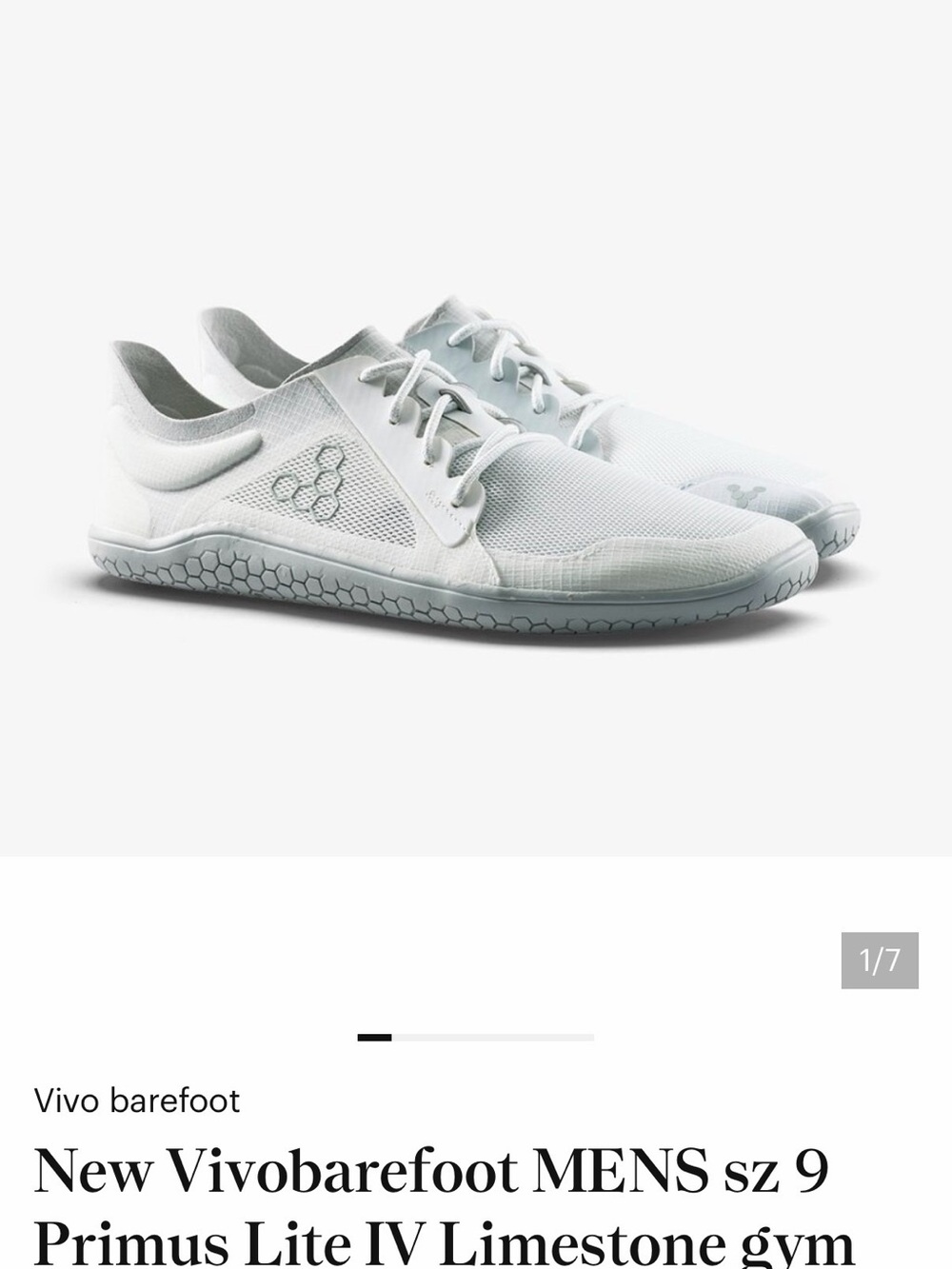 Vivo Barefoot Men's Primus Lite IV Athletic Shoes in White